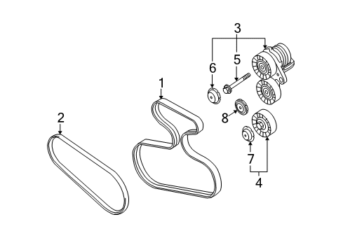 2009 BMW X5 Belts & Pulleys Deflection Pulley Diagram for 11287542887