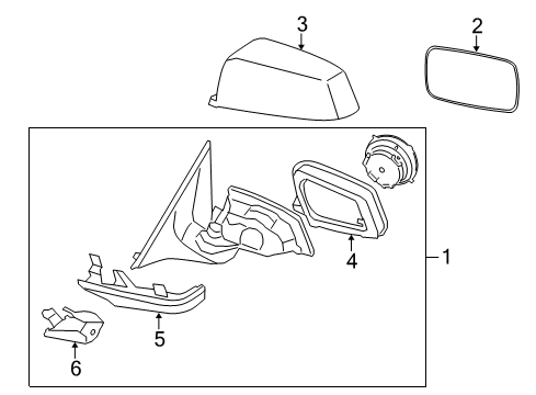 2010 BMW 750Li xDrive Outside Mirrors Outside Mirror Without Glass Heated Right Diagram for 51167204620