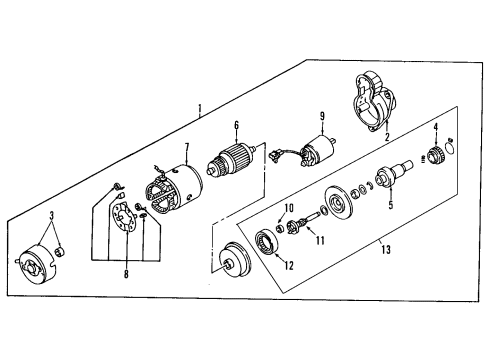 2003 Nissan Murano Starter Switch ASY Magnetic Diagram for 23343-CA00A