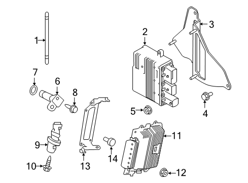 2016 Nissan Titan XD Ignition System Ignition Coil Assembly Diagram for 22448-EZ31A