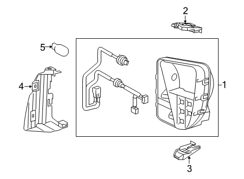 2013 Toyota Prius Bulbs Turn Signal Lamp Bracket Diagram for 81529-47040