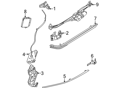 2022 Kia Carnival Lock & Hardware Roller Arm Assembly-Rr D Diagram for 83974R0000