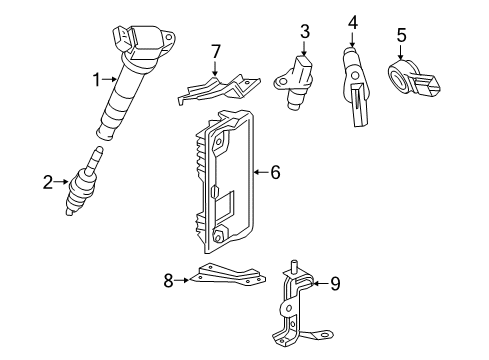 2018 Lexus RX450h Powertrain Control Ignition Coil Diagram for 90919-02280