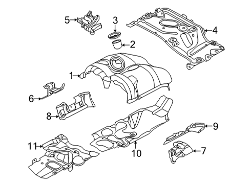 2020 BMW X5 Turbocharger & Components HOLDER Diagram for 11787856764