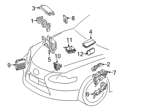 2018 Lexus RC300 Fuse & Relay Computer Assembly, Power Diagram for 89650-24340