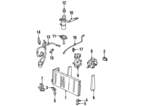 1995 Mercury Villager Air Conditioner Suction Line Diagram for F4XY-19835-A