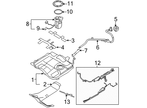 2010 Ford Edge Fuel Supply Feed Line Diagram for AT4Z-9S284-C