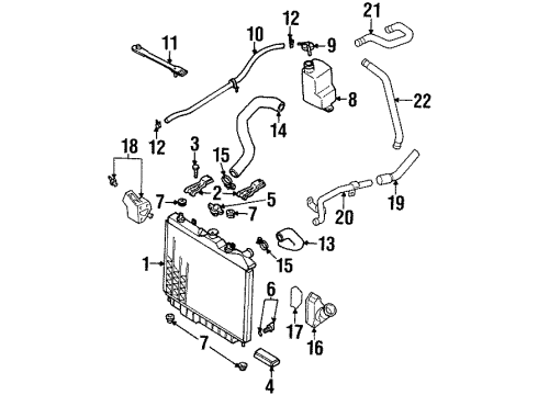 2003 Isuzu Rodeo Radiator & Components Plug, Radiator Drain Diagram for 8-94377-806-0