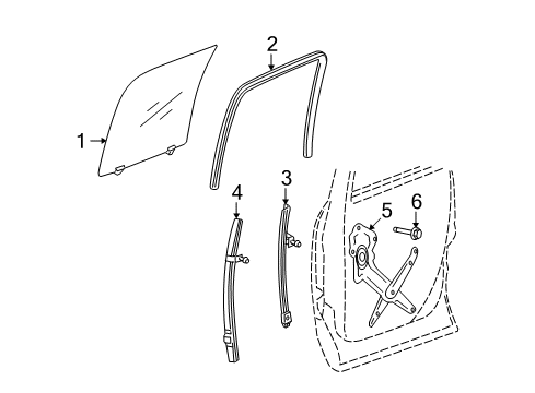 2007 Dodge Ram 3500 Rear Door Channel-Rear Door Front Diagram for 55277117AA