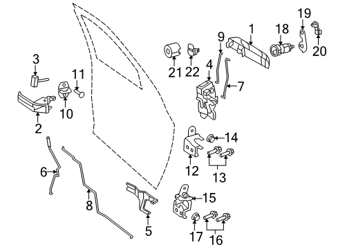 2016 Ram 2500 Front Door Switch-Front Door Diagram for 68212782AA