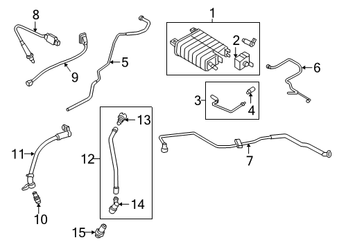 2020 Lincoln Continental Emission Components Air Tube Diagram for GD9Z-9D683-A