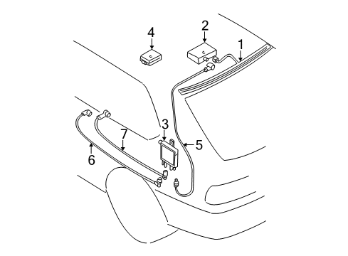 2004 BMW 325i Antenna & Radio Antenna Amplifier Fm Diagram for 65206912824