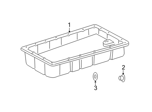 2007 Toyota Tacoma Transmission Transmission Pan Diagram for 35106-35130