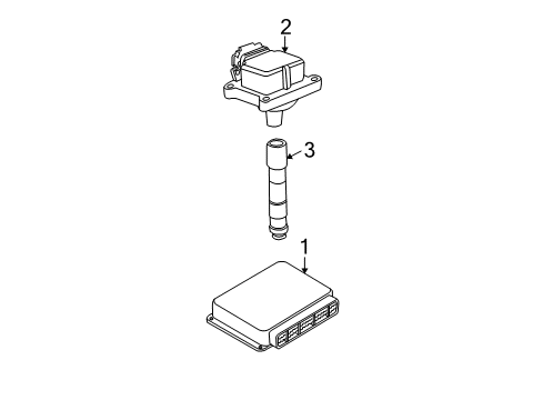 2005 BMW 325i Ignition System Engine Control Module Diagram for 12147571605