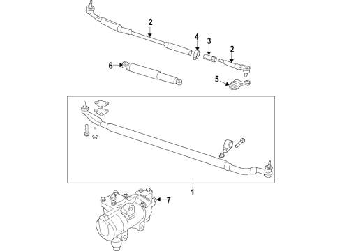 2019 Ram 3500 P/S Pump & Hoses, Steering Gear & Linkage Drag Link Diagram for 68383345AA