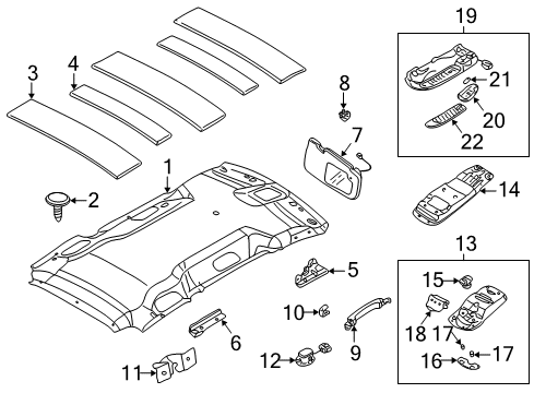 2002 Kia Sedona Auxiliary Heater & A/C Lens Diagram for 0K53E51417