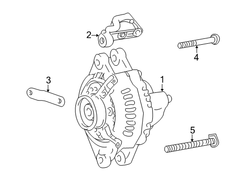2005 Kia Sedona Alternator Brace-Generator Diagram for 3746039515