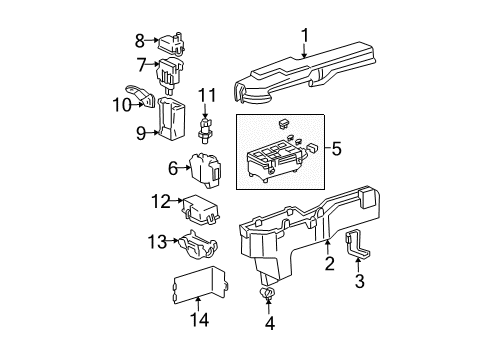 2001 Toyota Solara Electrical Components Fusible Link Diagram for 82620-06010