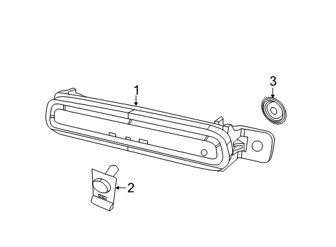 2014 Chrysler 300 High Mount Lamps Lamp-Center High Mounted Stop Diagram for 57010606AK