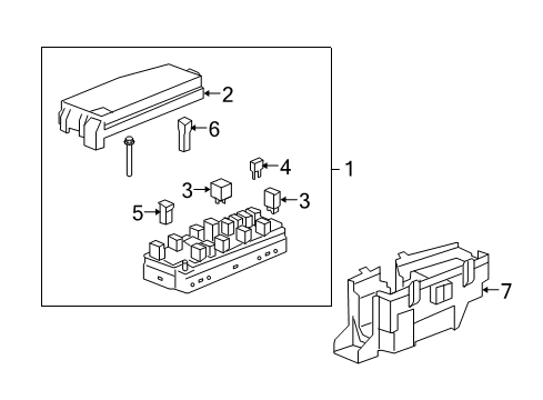 2009 Saturn Vue Electrical Components Block Asm-Body Wiring Harness Junction Diagram for 25965550