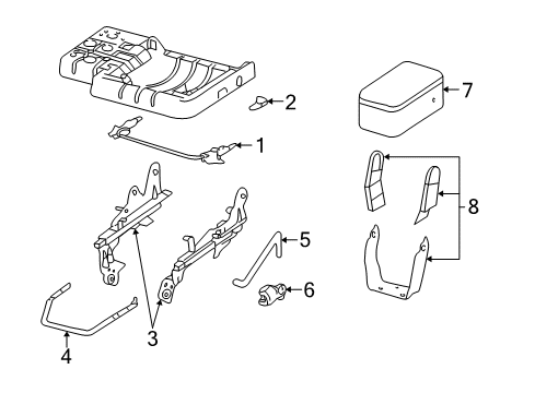 1998 Ford Ranger Tracks & Components Actuator Rod Diagram for F87Z-1362714-AA