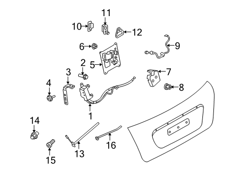 2015 Mini Cooper Trunk Torx-Bolt With Washer Diagram for 07149148311