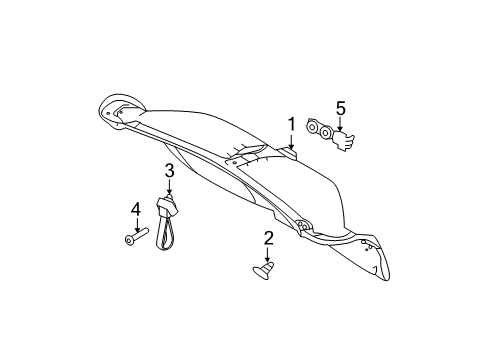 2011 Ford Taurus Interior Trim - Trunk Lid Pull Handle Diagram for AG1Z-54434A14-AA
