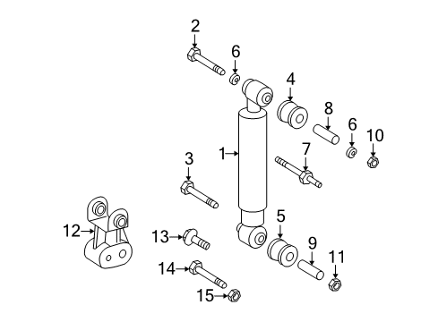 2005 Dodge Sprinter 2500 Shocks & Components - Rear *Shock-Suspension Diagram for 5127644AA