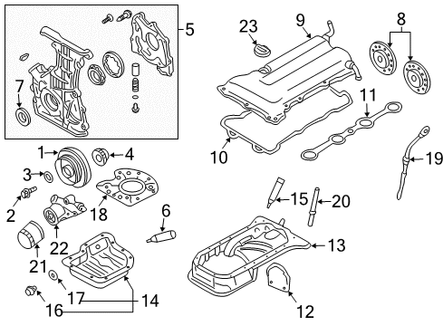 2000 Nissan Sentra Filters Gauge-Oil Level Diagram for 11140-2J200