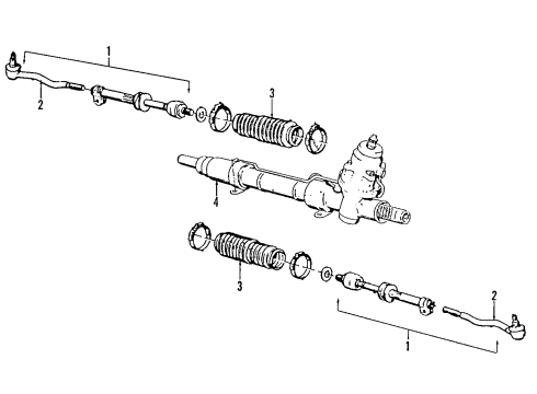 1998 BMW 328i P/S Pump & Hoses, Steering Gear & Linkage Set Mounting Parts Diagram for 32131096600