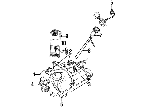 1999 Plymouth Prowler Fuel Supply Cap-Fuel Filler Diagram for 4682674AC