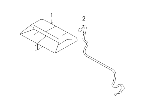 2007 Ford Five Hundred High Mount Lamps High Mount Lamp Diagram for 5G1Z-13A613-AAB