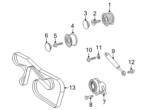 2008 Dodge Sprinter 2500 Belts & Pulleys Belt-Accessory Drive Diagram for 68012430AB