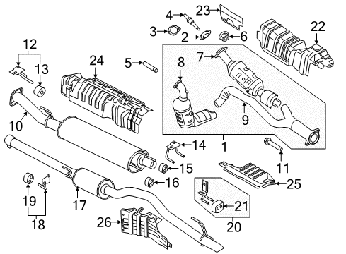 2016 Ford Transit-250 Exhaust Components Converter Diagram for CK4Z-5E212-F