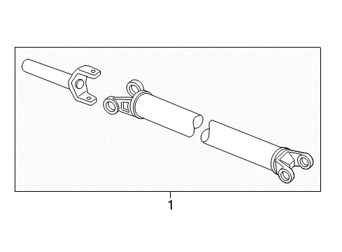 1999 Ford E-350 Super Duty Drive Shaft - Rear Drive Shaft Diagram for XC2Z-4R602-FA