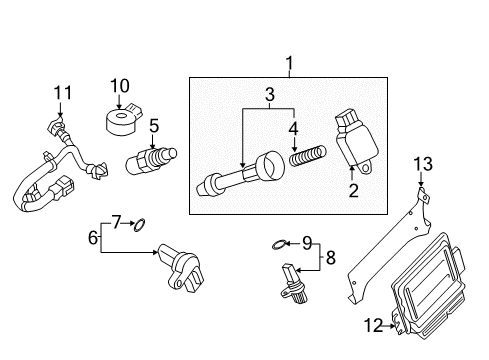 2014 Nissan NV3500 Powertrain Control Bracket-Control Unit Diagram for 23714-7S000