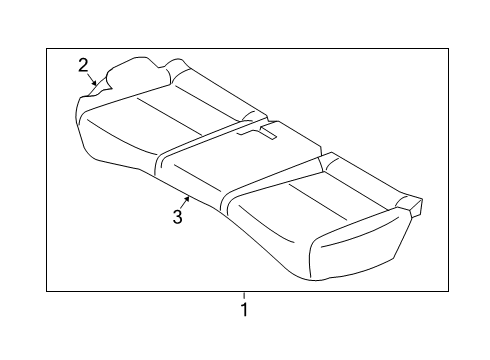 2020 Kia Soul Rear Seat Components Cushion Assembly-Rr Seat Diagram for 89100K0000SQ1