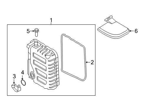 2016 Hyundai Sonata Automatic Transmission Gasket-Valve Body Cover Diagram for 45283-3D100