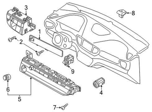 2022 Hyundai Ioniq 5 Cluster & Switches, Instrument Panel SWITCH ASSY-HAZARD Diagram for 93790-GI000-4X