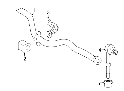 2018 Toyota RAV4 Stabilizer Bar & Components - Rear Stabilizer Bar Bushing Diagram for 48818-48100