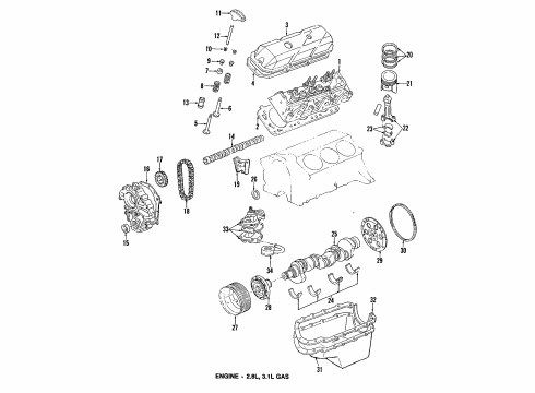 1994 Isuzu Pickup Distributor Distributor Assembly Diagram for 8-97040-454-0