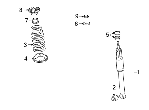 2010 Acura RDX Shocks & Components - Rear Shock Absorber Assembly, Rear Diagram for 52610-SZP-A01