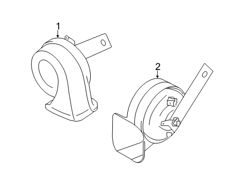 2017 Nissan Rogue Horn Horn Assy-Electric High Diagram for 25610-6FL0A