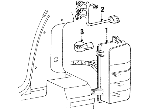 1996 Jeep Grand Cherokee Bulbs Lamp-Tail Stop Turn Diagram for 55155739AA