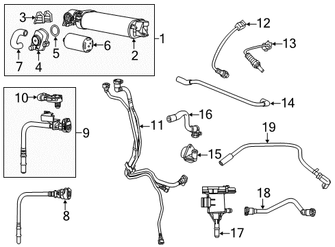 2021 Chrysler 300 Emission Components VAPOR Diagram for 68401344AF