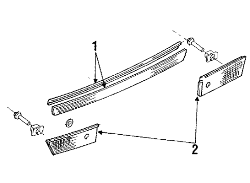 1996 Ford Escort Rear Reflector Reflector Diagram for F3CZ13A565G