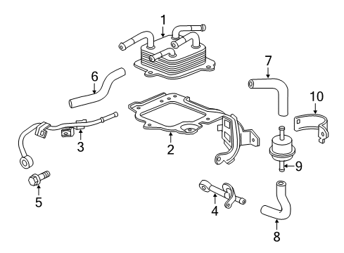 2014 Honda Crosstour Automatic Transmission Warmer (ATf) Diagram for 25560-R5L-003