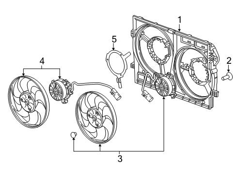 2018 Buick Envision Cooling System, Radiator, Water Pump, Cooling Fan Fan Shroud Bolt Diagram for 22980296