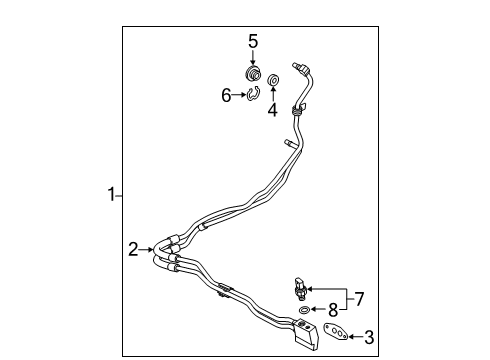 2021 Chevrolet Silverado 1500 Senders Tube Assembly Gasket Diagram for 23129010