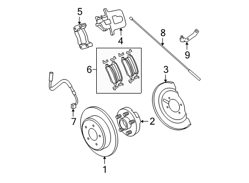 2015 Ram C/V Rear Brakes Brake Rotor Diagram for 68227800AB